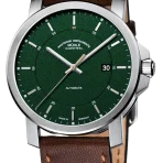 29 casual green face with leather strap.