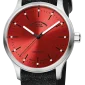 Panova Red with Black Leather Strap.